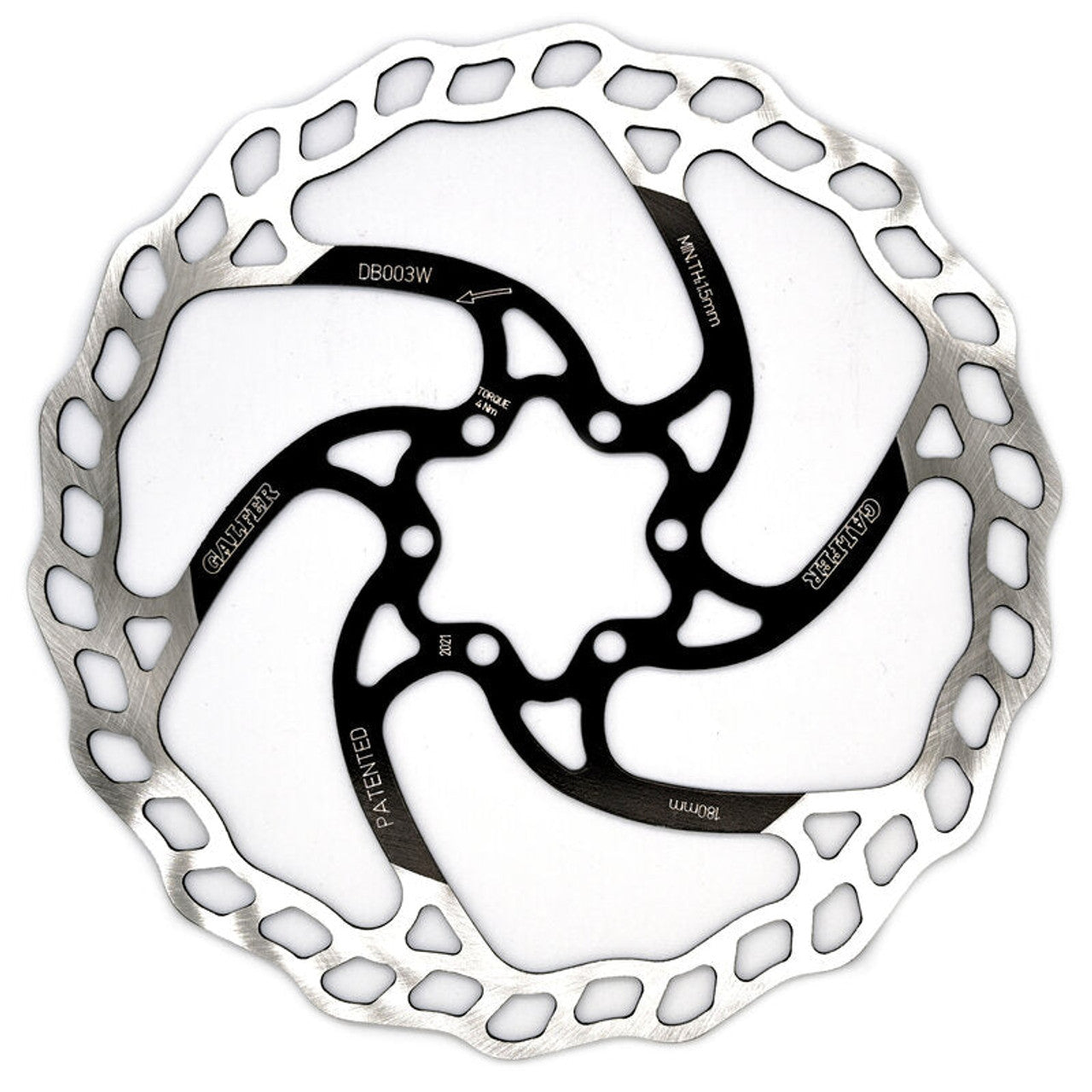 Galfer Wave® Rotor 6-bolt 180mm (2.00mm Rotor Thickness) DB003W2
